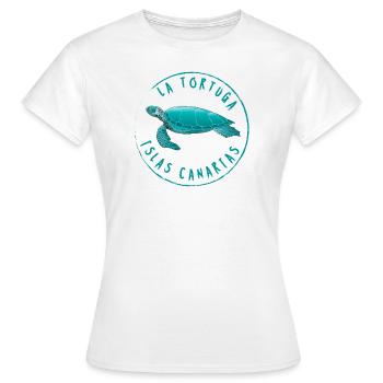 La Tortuga * Islas Canarias - T-shirt Femme - blanc - Devant - AI Model Female 172 dark (172cm)
