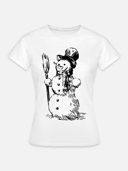 Bonhomme de neige - T-shirt Femme - blanc