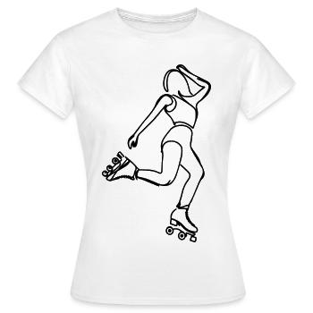 Roller Skating Girl - Women's T-Shirt - white - Front - AI Model Female 172 dark (172cm)