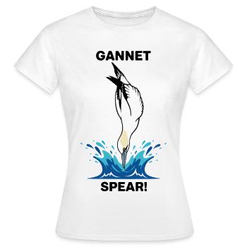 Nördliche Tölpel-Meer-Meer-Speer-Göre - Frauen T-Shirt - Weiß - Vorne - AI Model Female 172 dark (172cm)