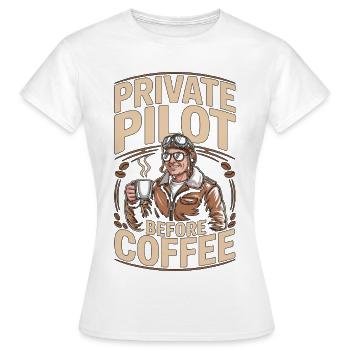 Maître de café avant hôtesse de l’air Maître de café - T-shirt Femme - blanc - Devant - AI Model Female 172 dark (172cm)