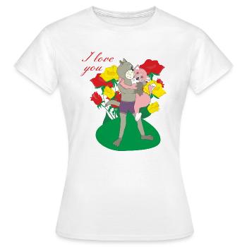 Je t’aime - T-shirt Femme - blanc - Devant - AI Model Female 172 dark (172cm)