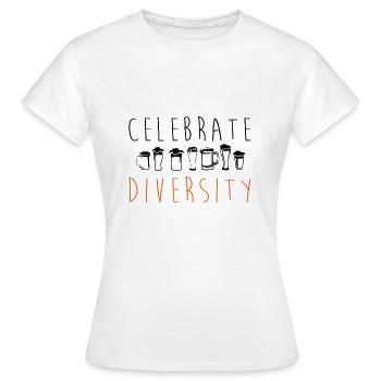 Célébrez la diversité - diversité de bière cadeau - T-shirt Femme - blanc - Devant - AI Model Female 172 dark (172cm)