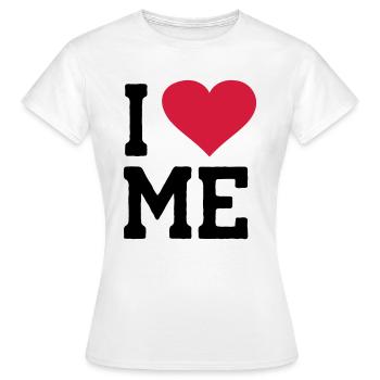 I Love me - Frauen T-Shirt - Weiß - Vorne - AI Model Female 172 dark (172cm)