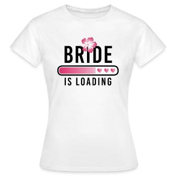 La mariée charge l’enterrement de vie de jeune fille - T-shirt Femme - blanc - Devant - AI Model Female 172 dark (172cm)