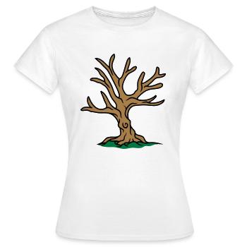 arbre d'automne hiver bonsaï sans feuilles - T-shirt Femme - blanc - Devant - AI Model Female 172 dark (172cm)