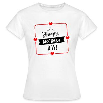 Mothers day, mothers day heart, t-shirt for mothers day - Women's T-Shirt - white - Front - AI Model Female 172 dark (172cm)