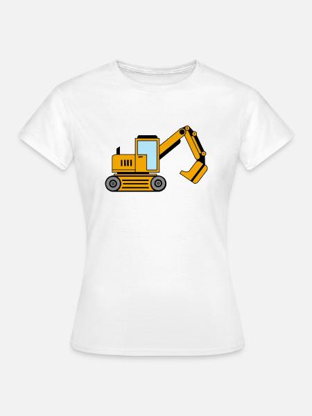 Baufahrzeug - Bagger - Frauen T-Shirt - Weiß