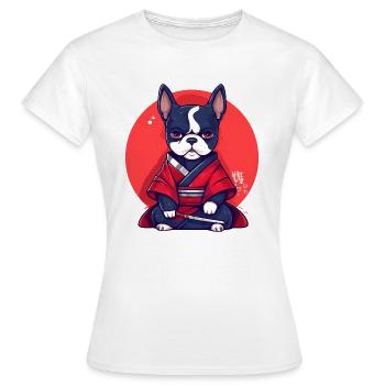 Chien de garde samouraï - T-shirt Femme - blanc - Devant - AI Model Female 172 dark (172cm)