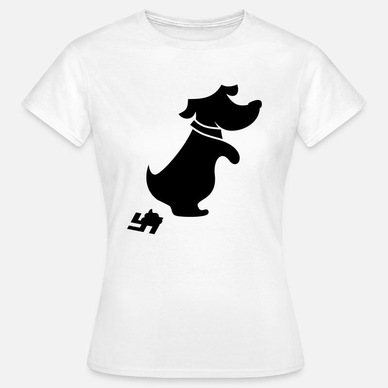 Pooping Dog 3 - Women's T-Shirt - white