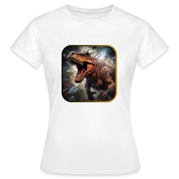 Dinosaurier Dinosaurs Design - Frauen T-Shirt - Weiß - Vorne - AI Model Female 172 dark (172cm)