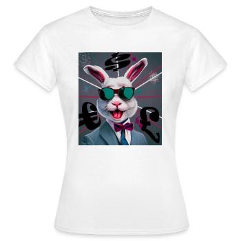 Rabbit Business - T-shirt Femme - blanc - Devant - AI Model Female 172 dark (172cm)