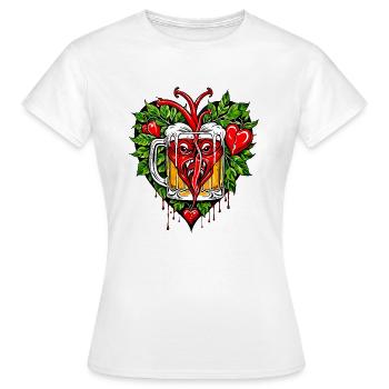 J’adore la bière - T-shirt Femme - blanc - Devant - AI Model Female 172 dark (172cm)