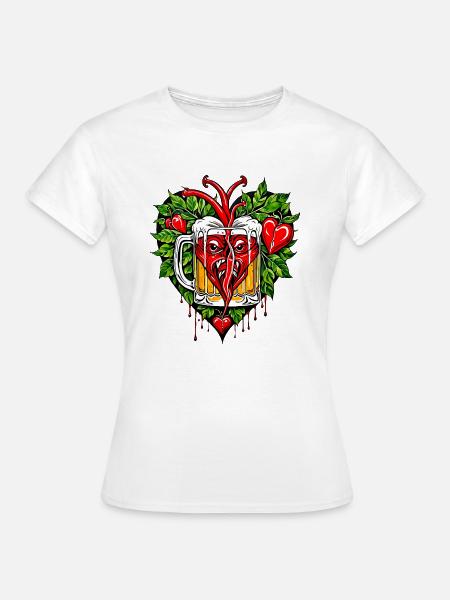 Ich liebe Bier - Frauen T-Shirt - Weiß