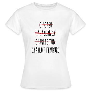 Charlottenburg Berlin Streichliste - Frauen T-Shirt - Weiß - Vorne - AI Model Female 172 dark (172cm)