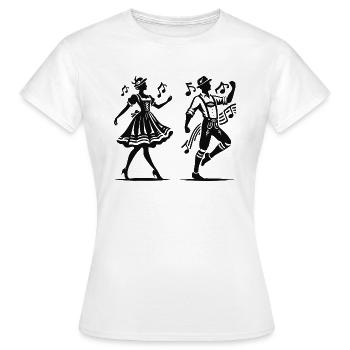 Conception de musique folklorique pour les amateurs de tradition - T-shirt Femme - blanc - Devant - AI Model Female 172 dark (172cm)