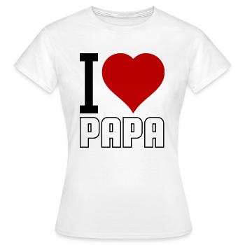 J’aime Papa 02 - T-shirt Femme - blanc - Devant - AI Model Female 172 dark (172cm)