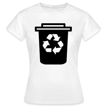 poubelle - T-shirt Femme - blanc - Devant - AI Model Female 172 dark (172cm)