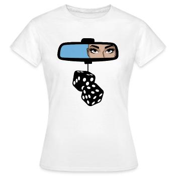Rearview Mirror Eyes - Women's T-Shirt - white - Front - AI Model Female 172 dark (172cm)