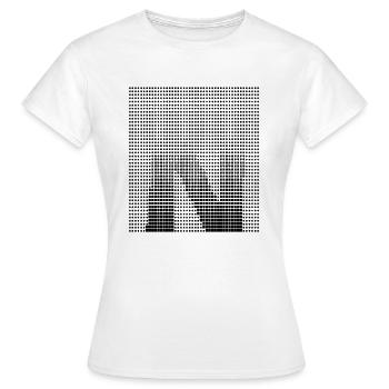Lettre N, nom, la lettre N - T-shirt Femme - blanc - Devant - AI Model Female 172 dark (172cm)