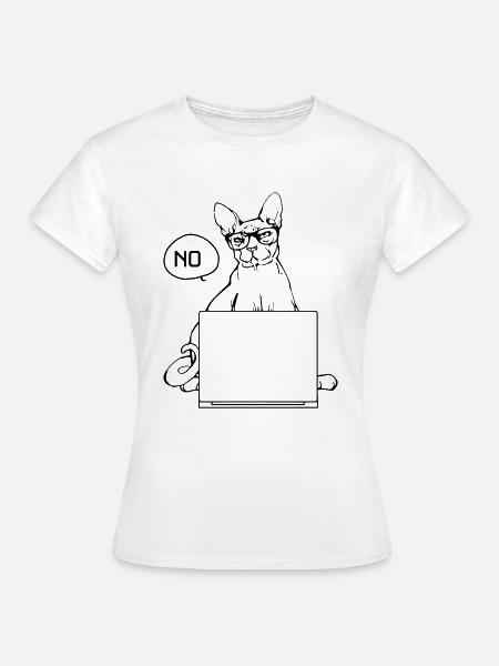 it shirt katze nein - Frauen T-Shirt - Weiß