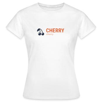 Kirsche - Frauen T-Shirt - Weiß - Vorne - AI Model Female 172 dark (172cm)
