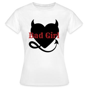 Bad Girl - Frauen T-Shirt - Weiß - Vorne - AI Model Female 172 dark (172cm)