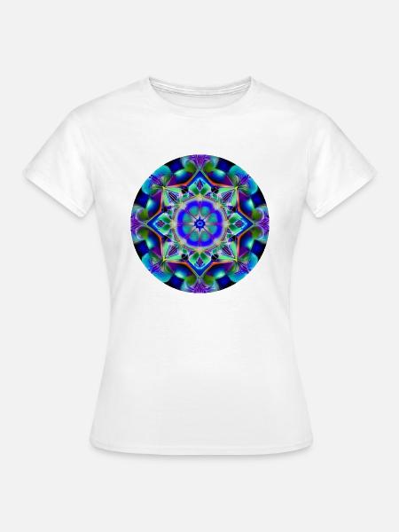 Mandala/Kaleidoskop - Frauen T-Shirt - Weiß