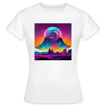 Fantaisie spatiale - T-shirt Femme - blanc - Devant - AI Model Female 172 dark (172cm)