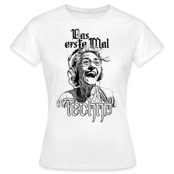 Techno Erwachen – Festival-Beats Shirt - Frauen T-Shirt - Weiß - Vorne - AI Model Female 172 dark (172cm)
