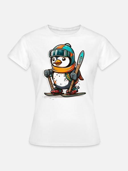 Kühle Abfahrt - Frauen T-Shirt - Weiß