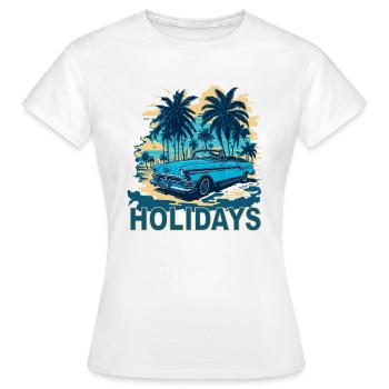 Holidays Cabrio - Frauen T-Shirt - Weiß - Vorne - AI Model Female 172 dark (172cm)