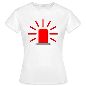 Sirène Alarme Urgence - T-shirt Femme - blanc - Devant - AI Model Female 172 dark (172cm)