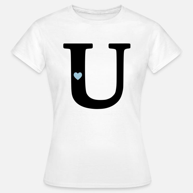 Letter U Initial Letter - Women's T-Shirt - white