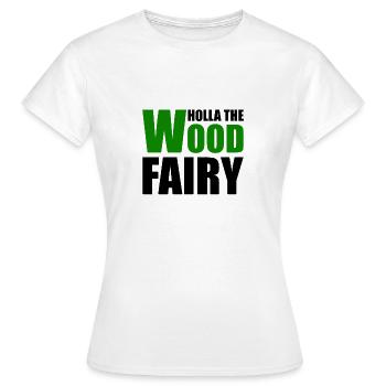 Holla die Waldfee - Denglisch - T-shirt Femme - blanc - Devant - AI Model Female 172 dark (172cm)