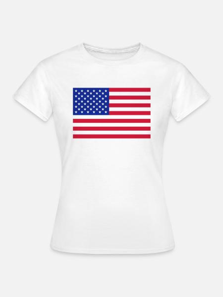 USA Flag - Women's T-Shirt - white