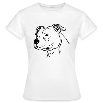 american_stafford_1 - T-shirt Femme - blanc - Devant - AI Model Female 172 dark (172cm)