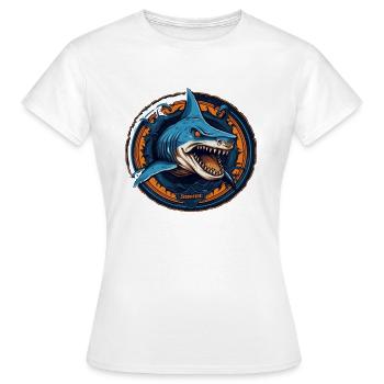 Haifisch Kopf 7 - Frauen T-Shirt - Weiß - Vorne - AI Model Female 172 dark (172cm)