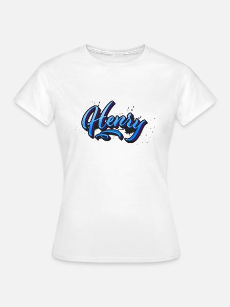 Henry Vorname Name Namenstag Splash Graffiti - Frauen T-Shirt - Weiß