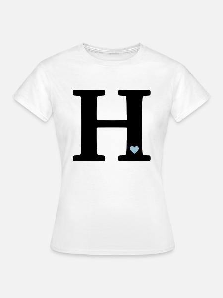 Letter H Initial letter - Women's T-Shirt - white