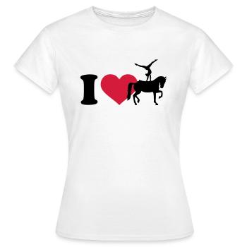 I love Voltige - T-shirt Femme - blanc - Devant - AI Model Female 172 dark (172cm)