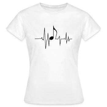 Musik Frequenz - Frauen T-Shirt - Weiß - Vorne - AI Model Female 172 dark (172cm)