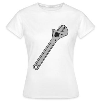 Wrench Adjustable Wrench English - Women's T-Shirt - white - Front - AI Model Female 172 dark (172cm)