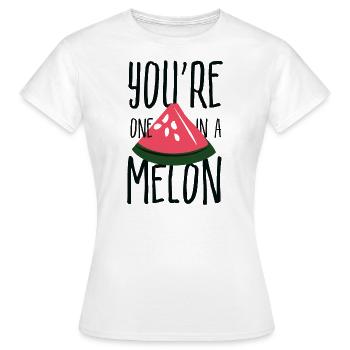 Vous êtes un dans un jeu de mots de melon - T-shirt Femme - blanc - Devant - AI Model Female 172 dark (172cm)