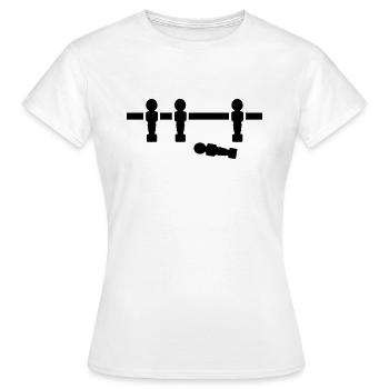 Tischkicker - Frauen T-Shirt - Weiß - Vorne - AI Model Female 172 dark (172cm)