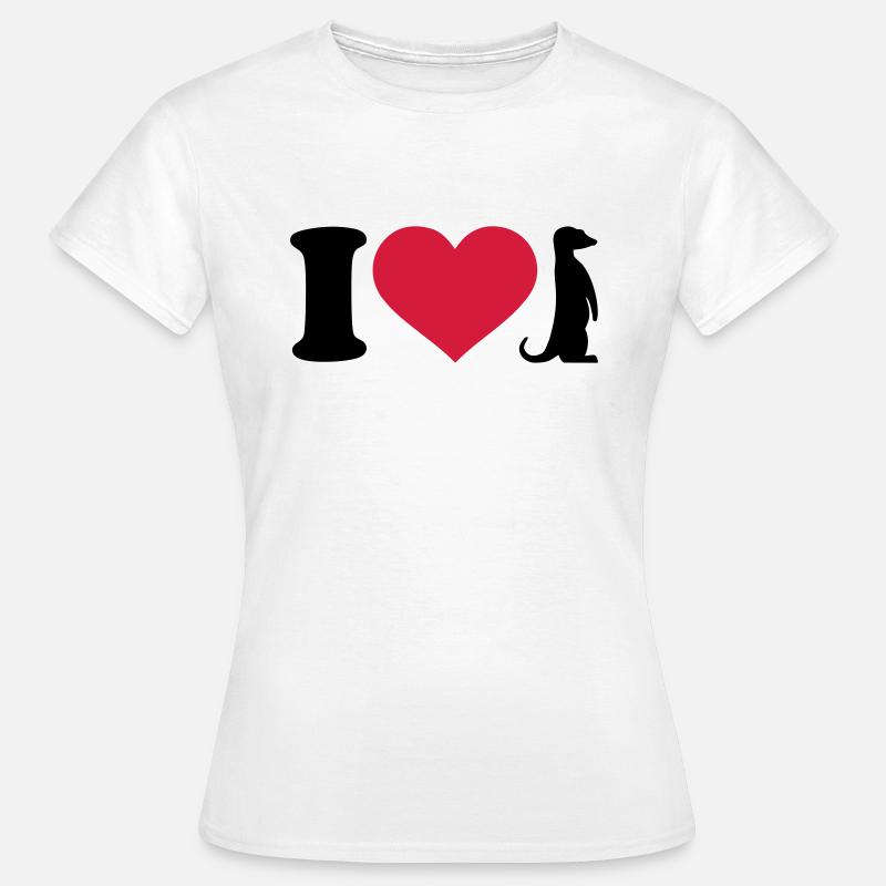 Erdmännchen - Frauen T-Shirt - Weiß