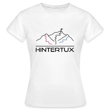 Wintersport Skipiste Hintertux - Frauen T-Shirt - Weiß - Vorne - AI Model Female 172 dark (172cm)
