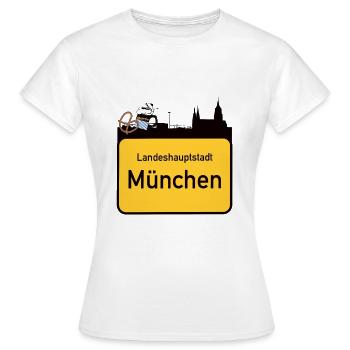 Landeshauptstadt München Shirt - Munich City Shirt - Frauen T-Shirt - Weiß - Vorne - AI Model Female 172 dark (172cm)