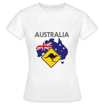Australie TShirt - Australie T-Shirt - T-shirt Femme - blanc - Devant - AI Model Female 172 dark (172cm)
