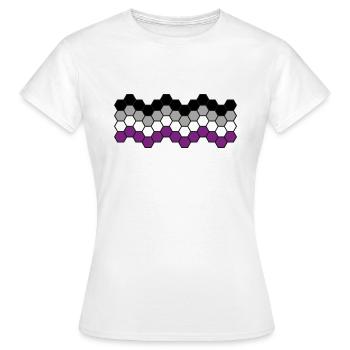 Asexuell Hexagons - T-shirt Femme - blanc - Devant - AI Model Female 172 dark (172cm)